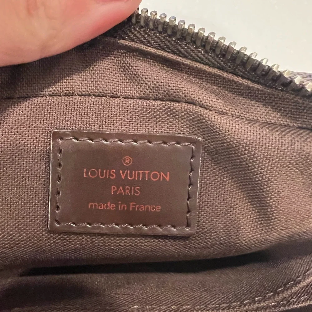 Louis Vuitton Damier Ebene Macao Wristlet Clutch Bag